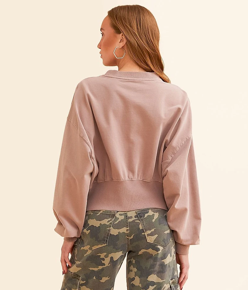 The Rolling Stones Band Cropped Pullover