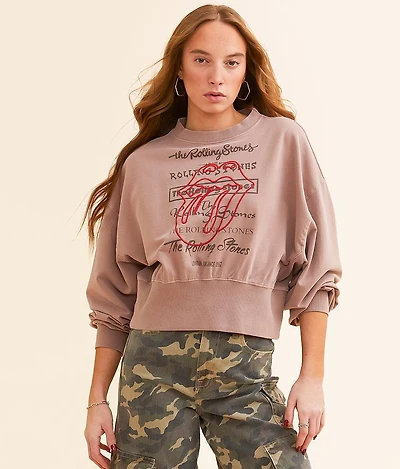 The Rolling Stones Band Cropped Pullover
