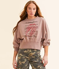 The Rolling Stones Band Cropped Pullover