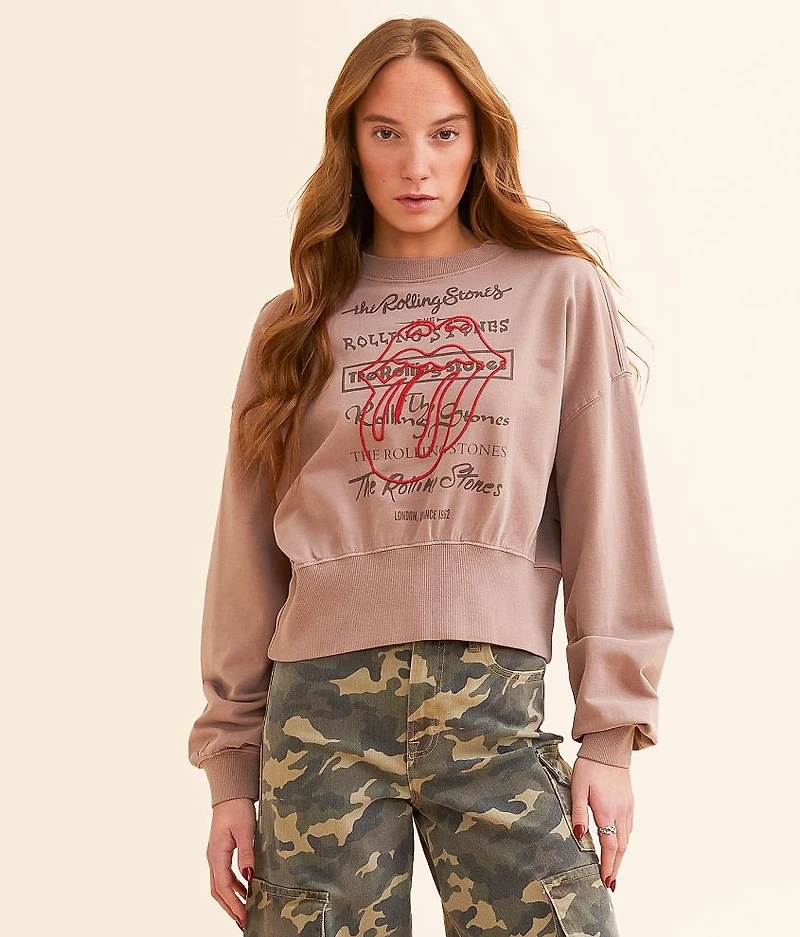 The Rolling Stones Band Cropped Pullover