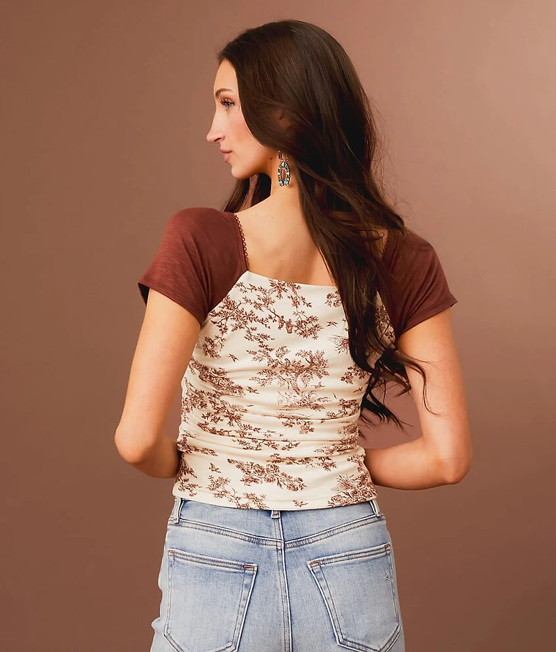Square Neck Cropped Top