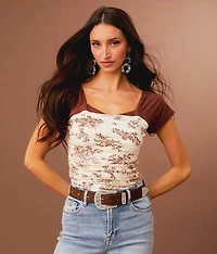 Square Neck Cropped Top