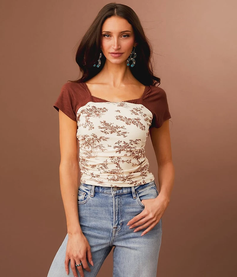 Square Neck Cropped Top
