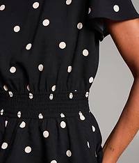 Polka Dot Peplum Top