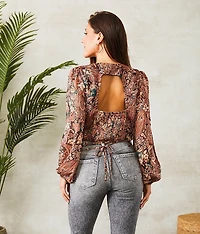 Cropped Surplice Top