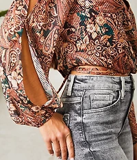 Cropped Surplice Top