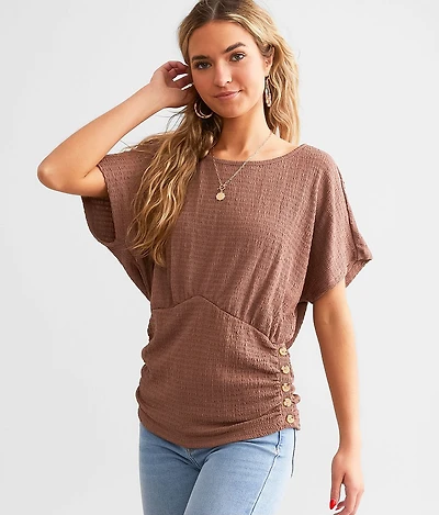 Textured Dolman Top