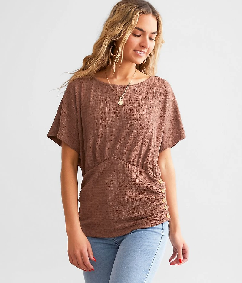 Textured Dolman Top