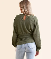 Textured Dolman Top
