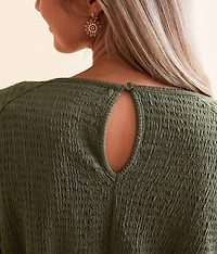 Textured Dolman Top