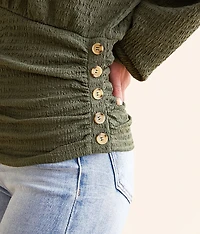 Textured Dolman Top