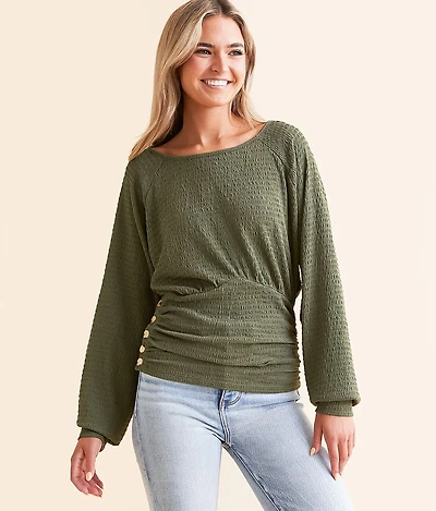 Textured Dolman Top