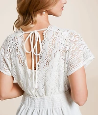Crochet Lace Peplum Top
