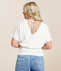 Textured Dolman Knit Top