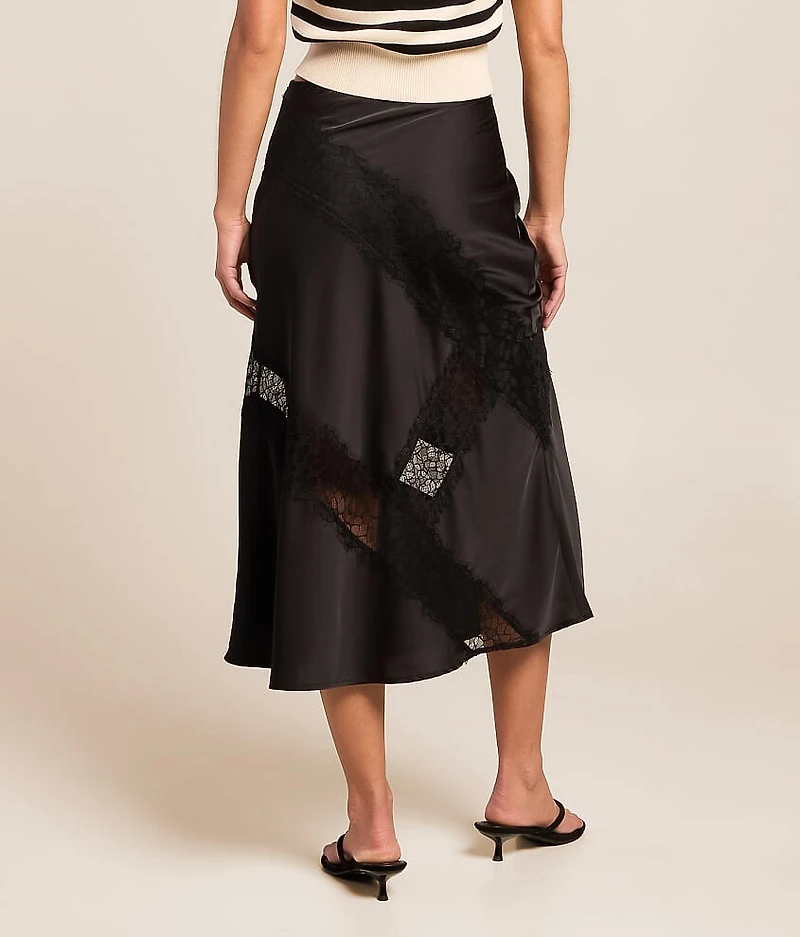 Satin Midi Skirt