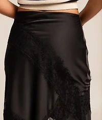 Satin Midi Skirt