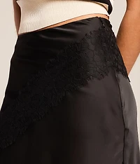 Satin Midi Skirt