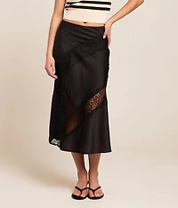 Satin Midi Skirt