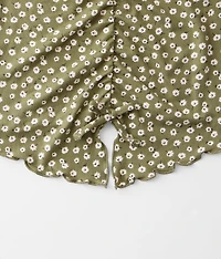 Girls - Floral Ruched Top