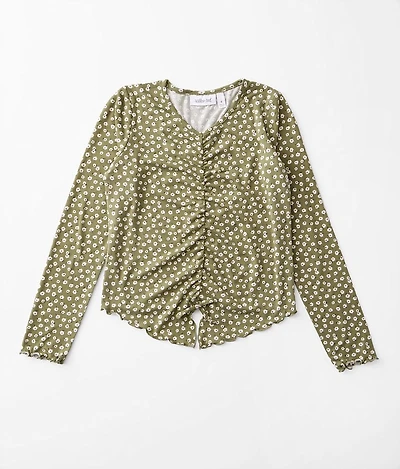 Girls - Floral Ruched Top