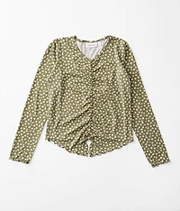 Girls - Floral Ruched Top
