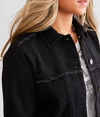 Rhinestone Studded Denim Jacket