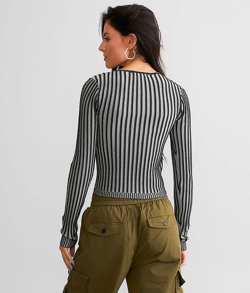 Keyhole Plated Sweater