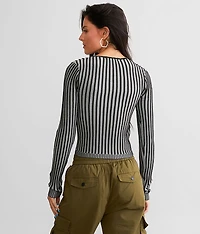 Keyhole Plated Sweater