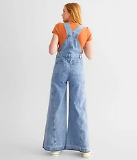Undone Flare Denim Overalls