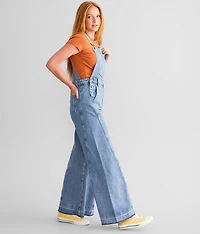 Undone Flare Denim Overalls