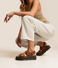 Zebzag Leather Sandal