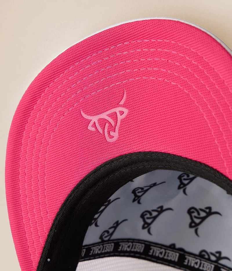 White Rosy Trucker Hat