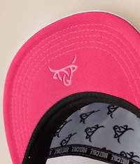 White Rosy Trucker Hat