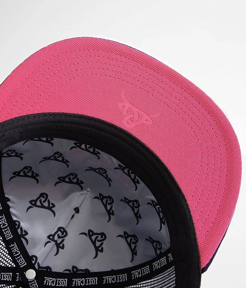 Black Rosy Trucker Hat