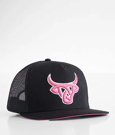 Black Rosy Trucker Hat