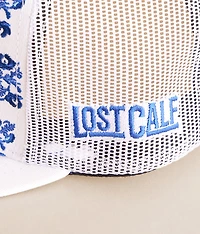 Embroidered Floral Trucker Hat