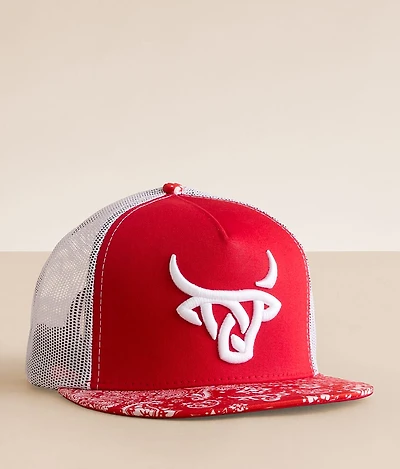 Red Bandana Trucker Hat