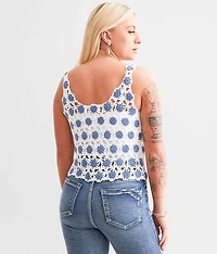Cropped Crochet Tank Top