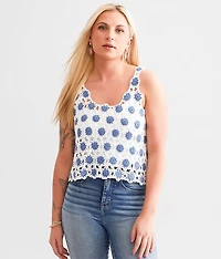 Cropped Crochet Tank Top