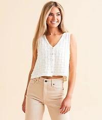 Textured Sweater Vest