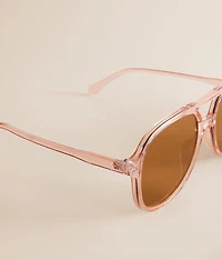 Clear Aviator Sunglasses
