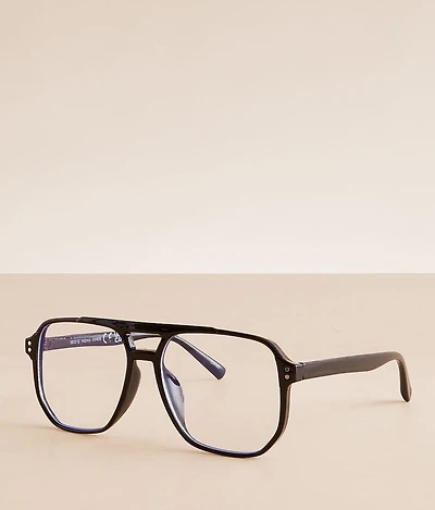 BKE Retro Aviator Blue Light Glasses