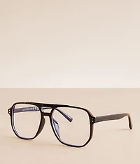 BKE Retro Aviator Blue Light Glasses