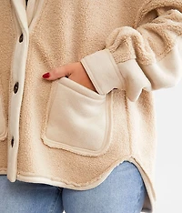 Pieced Sherpa Shacket