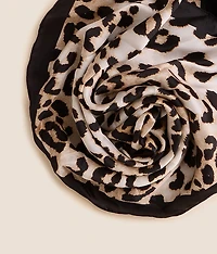 2 Pack Houndstooth & Cheetah Fashion Scarf Set