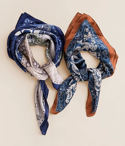 2 Pack Paisley Fashion Scarf Set