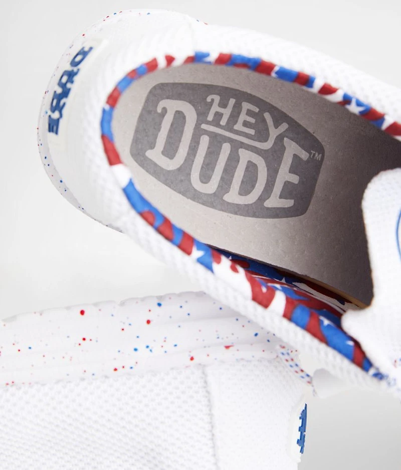 Wally Patriotic Splatter Sox Shoe