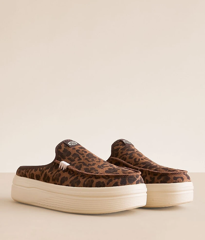 Austin Lift Leopard Leather Mule Shoe