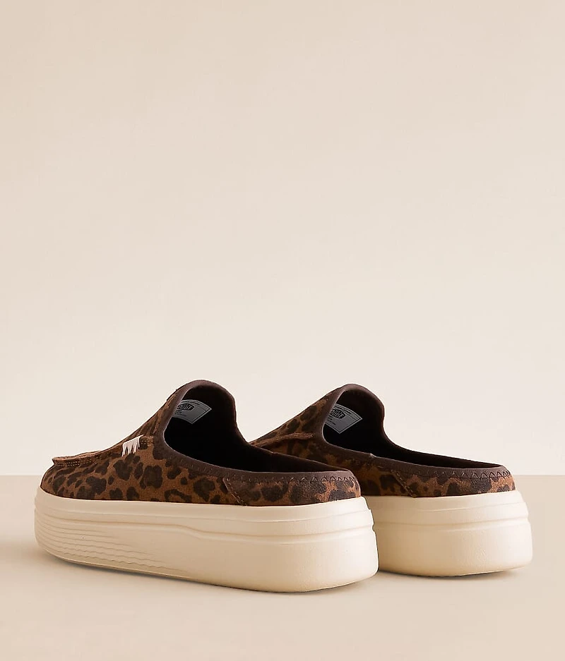 Austin Lift Leopard Leather Mule Shoe