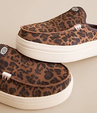 Austin Lift Leopard Leather Mule Shoe